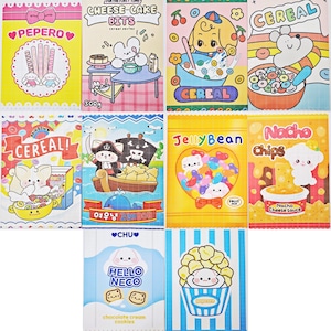 Juego de 10 bolsas de aperitivos dulces, bolsas de personajes de dibujos animados de ídolos kpop, bolsas ciegas, bolsa de sorpresas, recuerdo de fiesta, bonitos artículos de papelería coreanos, gachapon japonés