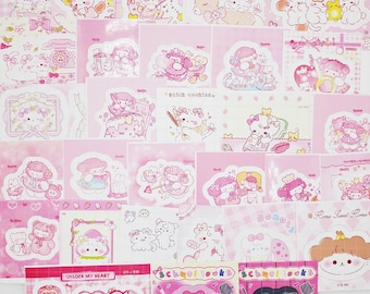 BOGO / 30 pcs pink angelic whimsical sticker, blind bag, decorative, kpop stickers, Japanese kawaii stickers, planner, journaling, decals