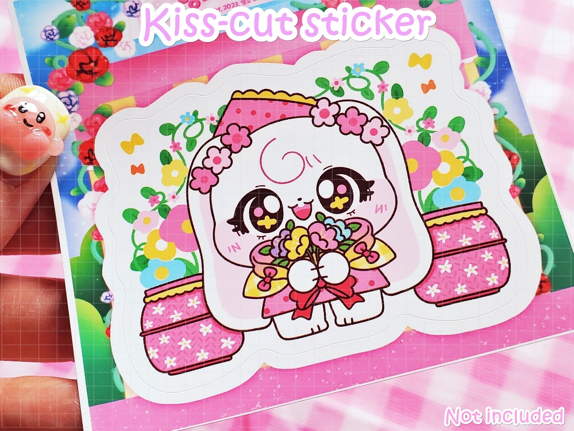 BOGO / 30 Pcs Lovely Flower Kiss Cut Single Sticker Lot, Japanese ...