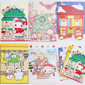 25 bolsas de papel con temática navideña, bolsas de regalo, bolsas sorpresa, bolsas sorpresa de Kpop, regalos de bricolaje, papelería coreana, regalos para niños
