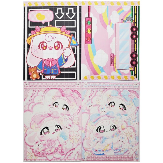 PRINCESS ステッカー ピンクと白 封筒付き 12 Pcs Sweet Princess Doll Envelope Bags, Kawaii Gift Bag, Grab