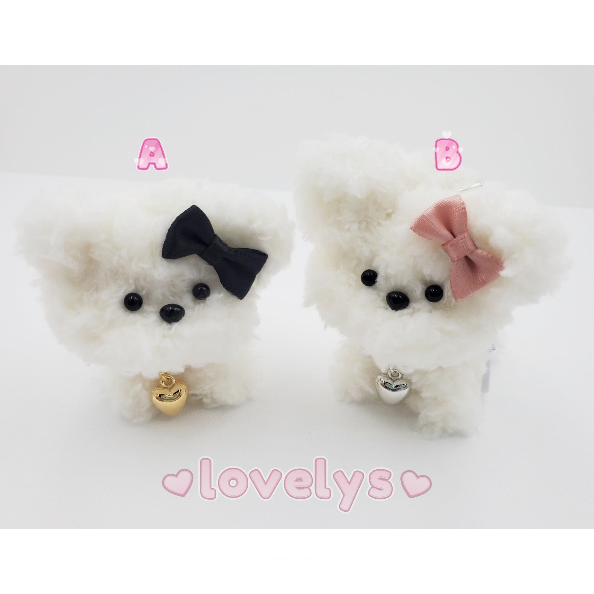 1-cute-handmade-puppy-dog-with-a-bow-and-pearl-charm-necklace-plush