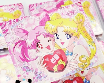 20 pcs sailor moon sailormoon 선물 chibiusa chibi gift stickers, japanese anime stickers, kawaii stationery, cute packaging for small business