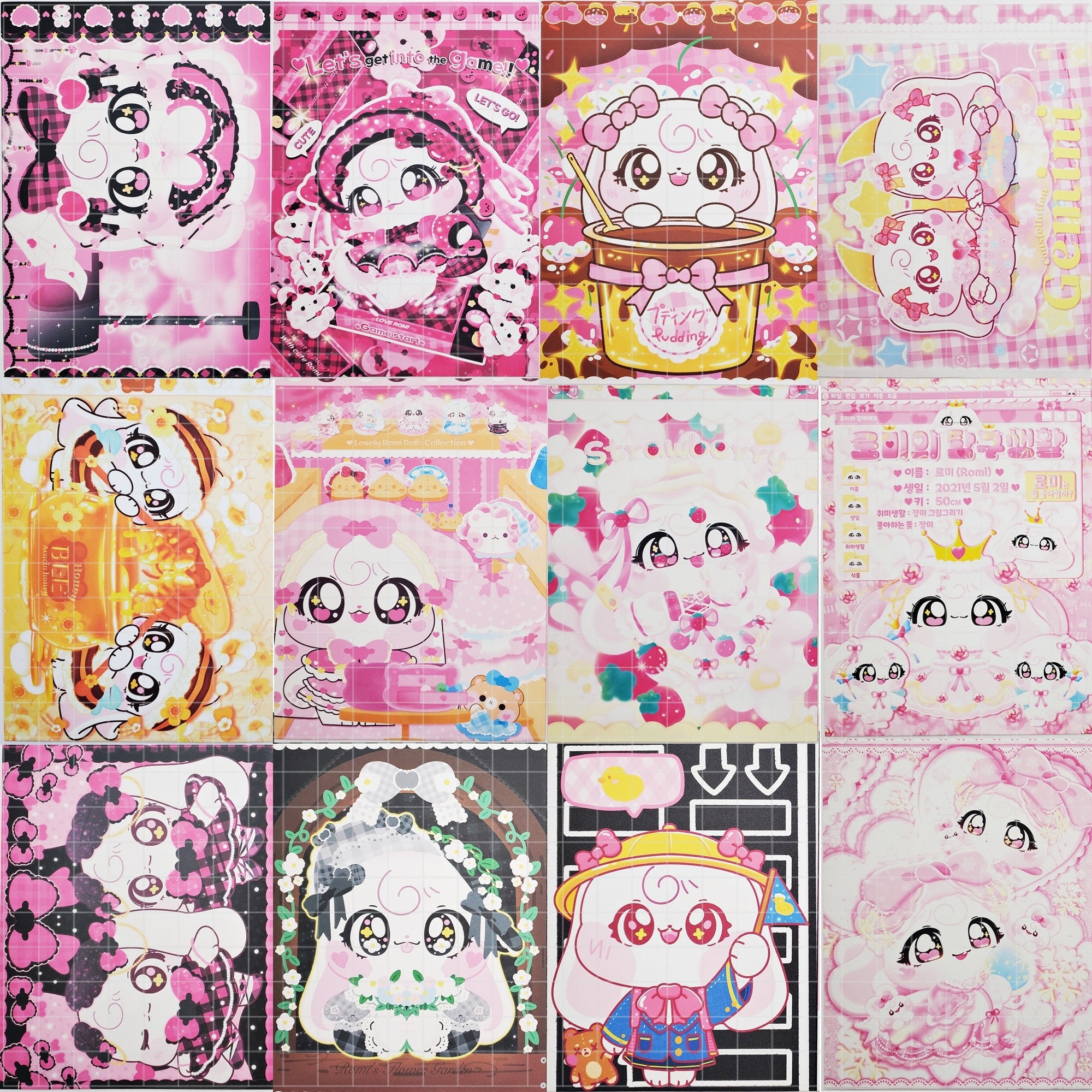 12 Pcs Sweet Princess Doll Envelope Bags, Kawaii Gift Bag, Grab