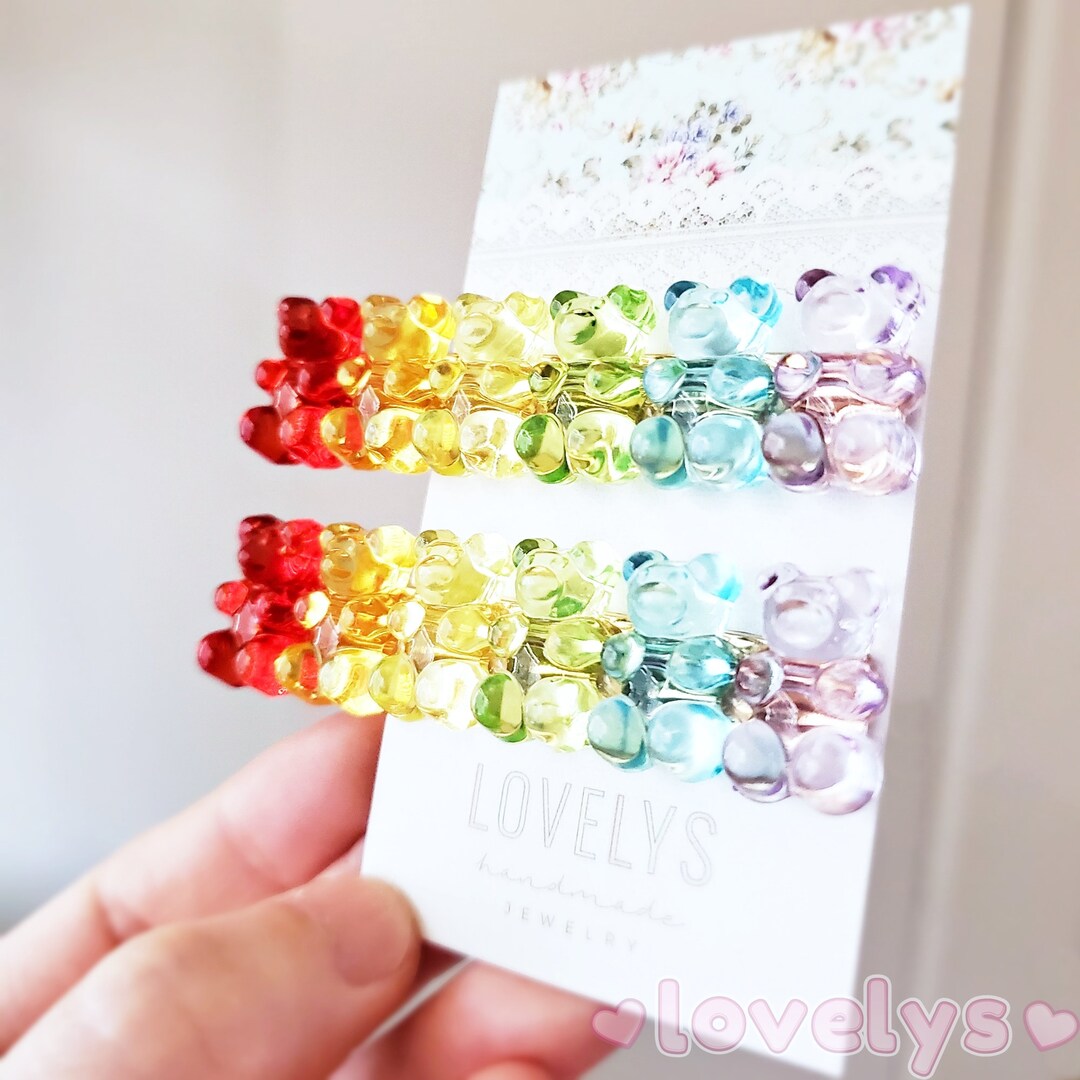 Colorful Hair Clip Cute Gummy Bear Made In Korea - Foto 5