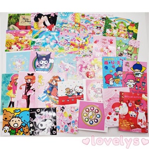 27 piezas mixtas sanrio hello kitty lote de pegatinas de anime japonés, paquete de pegatinas kawaii, bolsa ciega, captor de cartas, marinero luna, chibi, coreano