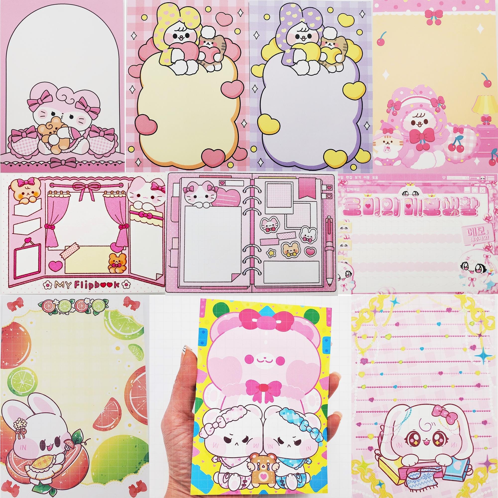 BOGO / 1 Set of Large 50 Sheets Memo Pad, Note Pad, Stationery