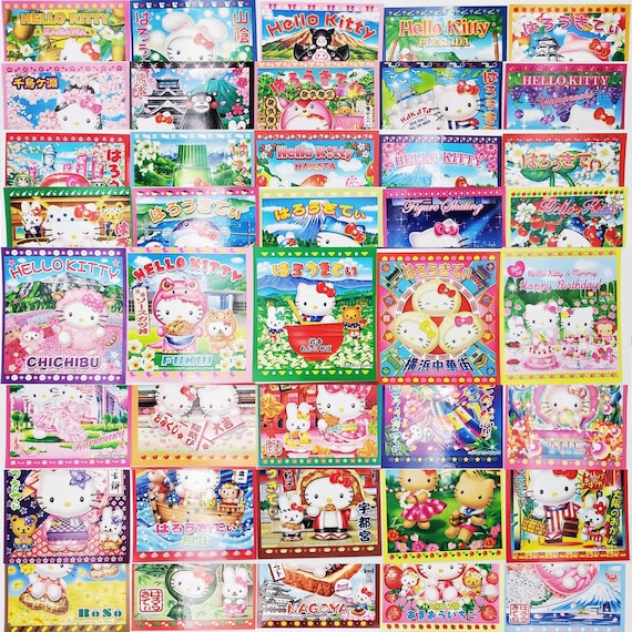 40 Pcs Vintage Style Hello Kitty Sanrio Vivid Colorful Sticker Lot