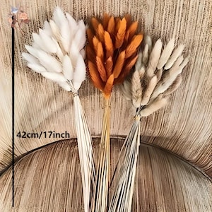 90pcs Boho Autumn Dried Flower Set 3 Colors Mix Colorful Artificial Natural Bunny Tails Grass Bouquets Interior Home Decoration, Home Deor