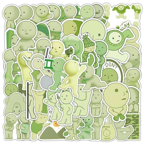 54-162Pcs Smiski Stickers – Waterproof Vinyl Sticker Pack for Water Bottles, Laptops, Mobile Phone Cover, Scrapbooks & DIY Decor