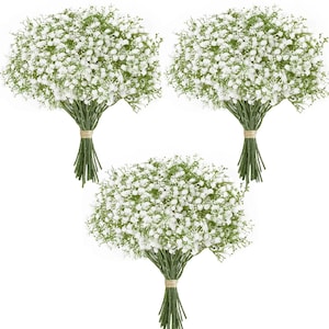 10/15 flores artificiales de gipsófila: gypsophila artificial para ramos de boda, decoración del hogar y fiestas. Accesorios para ramos florales.