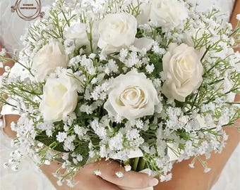 30 Stück künstlicher Schleierkraut - Real Touch Gypsophila für Hochzeitssträuße, Wohnkultur & Brautschmuck