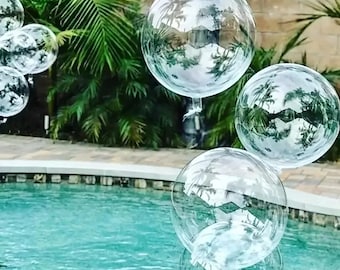 Transparent Bobo Balloons – 10pcs Clear Bubble Balloons (8-24 Inch) for Wedding, Birthday, Party & Helium Decorations