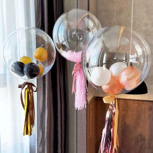 10 pezzi palloncini Bobo trasparenti – 10-24 pollici palloncini trasparenti gonfiabili ad elio per matrimoni, decorazioni per feste di compleanno, baby shower