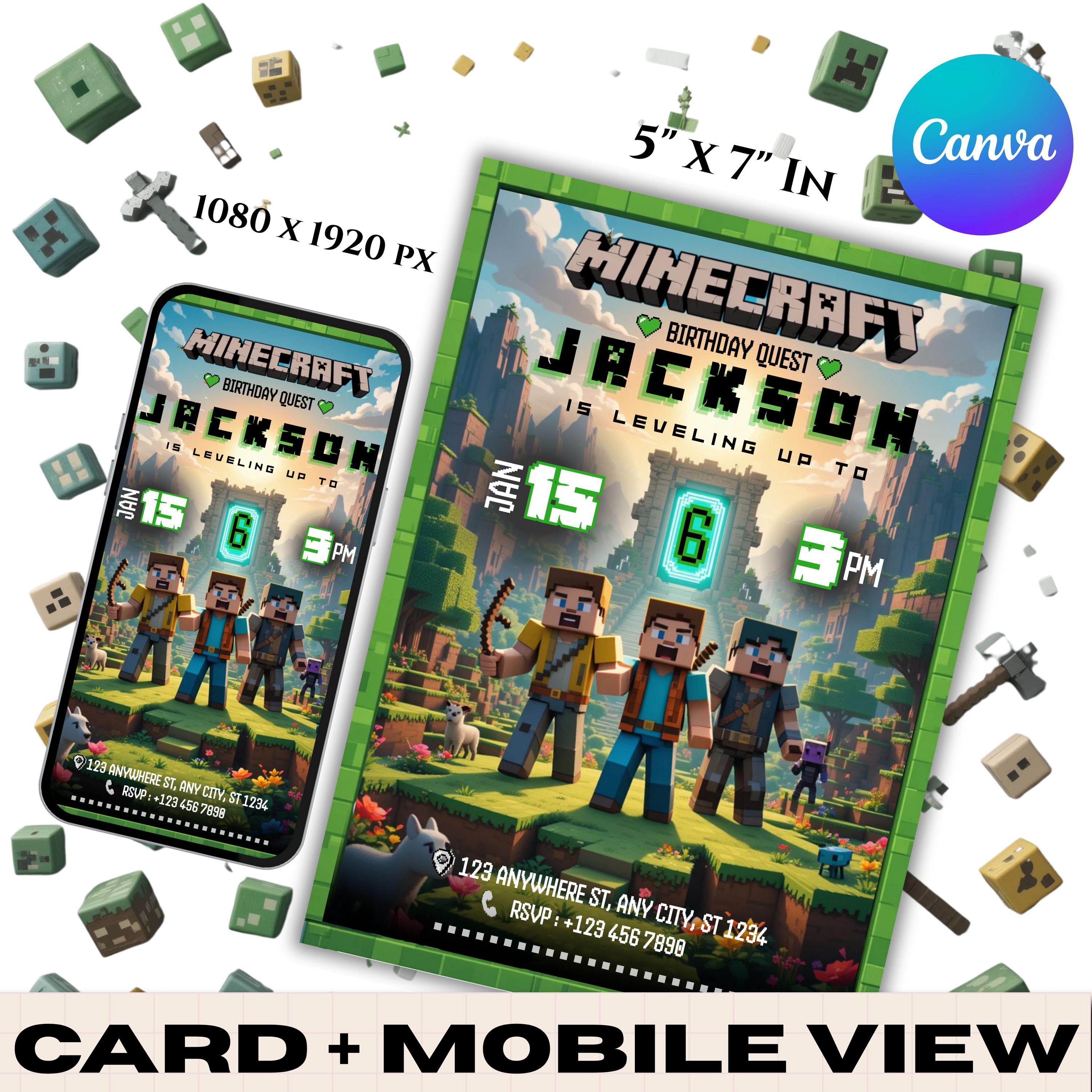Minecraft Party Template