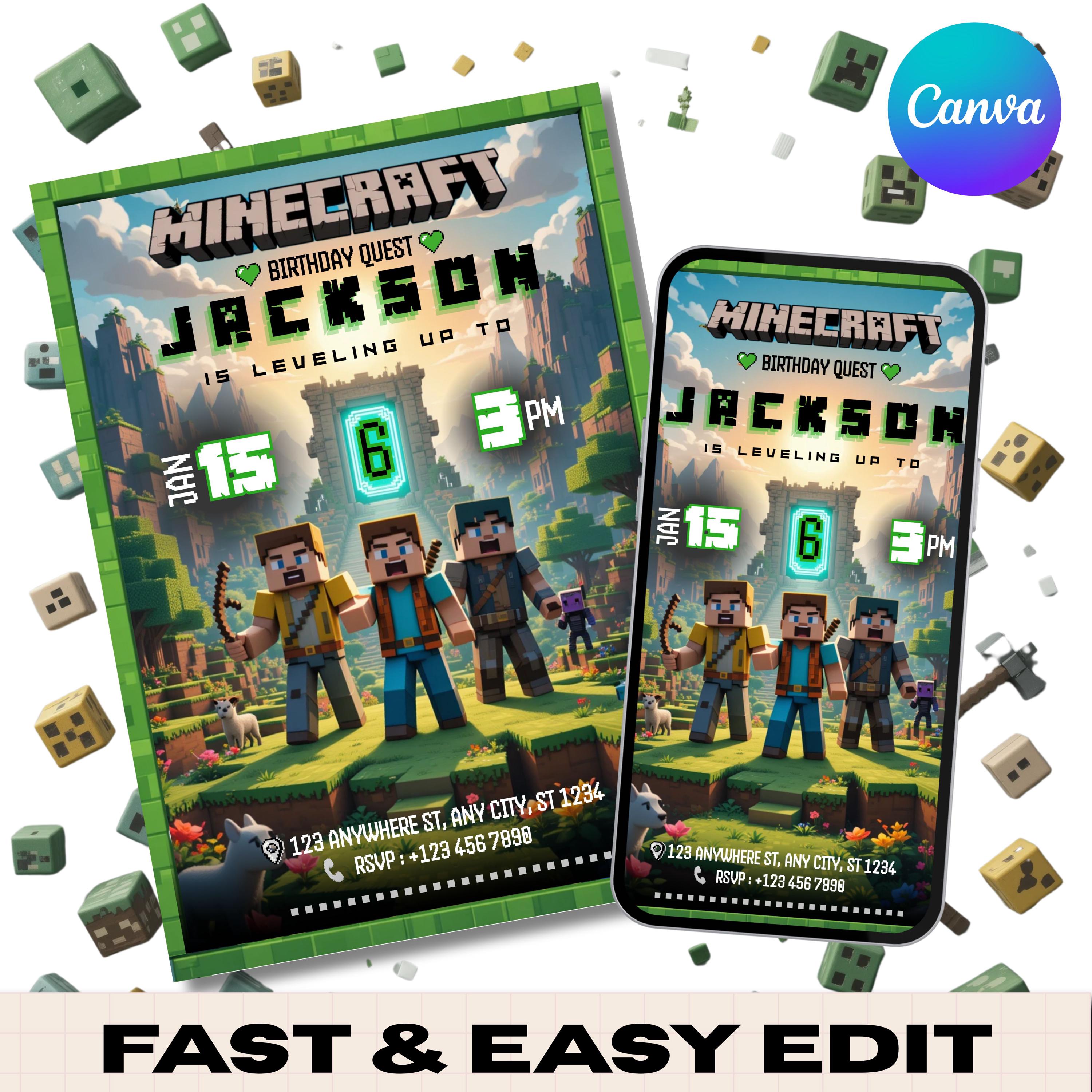 Minecraft Party Template