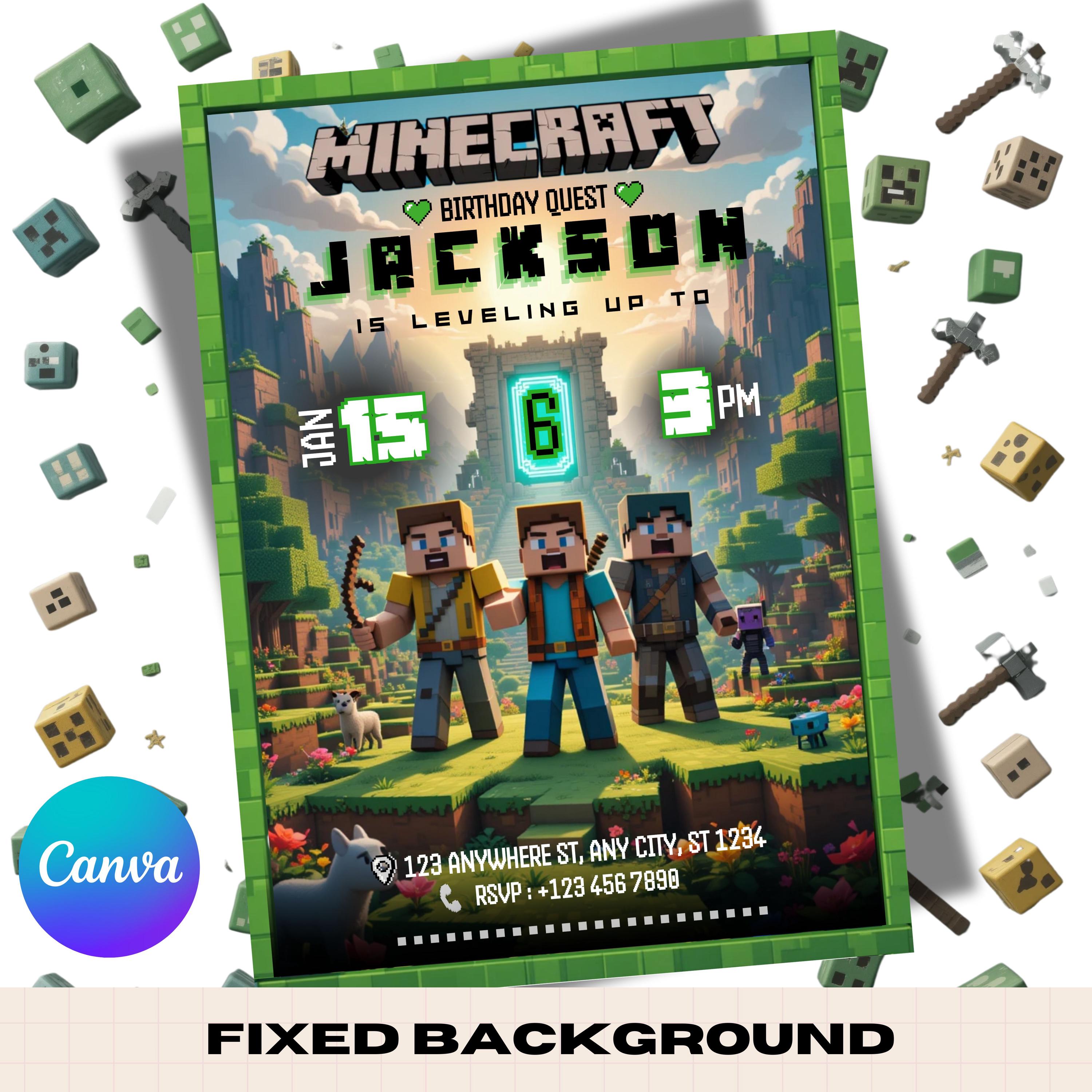 Minecraft Party Template