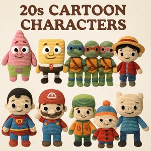 Amigurumi Crochet Patterns: 2000s Cartoon Characters (PDF Download)