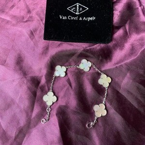 Van Cleef & Arpels 18k White Gold Curb Bracelet