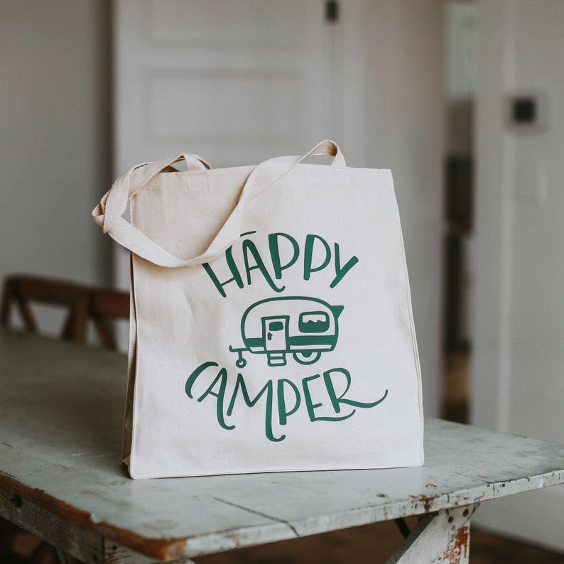Tote Bag For Her Camping for Her Totes Happy Camper Everyday Tote Bag Mother/'s Day Gifts Travel Lover Gift for Mom Camping