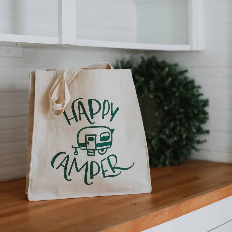 Tote Bag For Her Camping for Her Totes Happy Camper Everyday Tote Bag Mother/'s Day Gifts Travel Lover Gift for Mom Camping