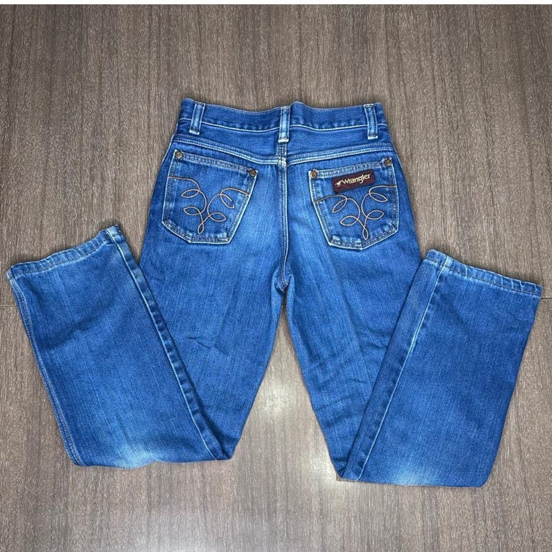 Vintage Wrangler Kids Jeans 10 No-Fault Denims Made in USA 546BPWR image 10