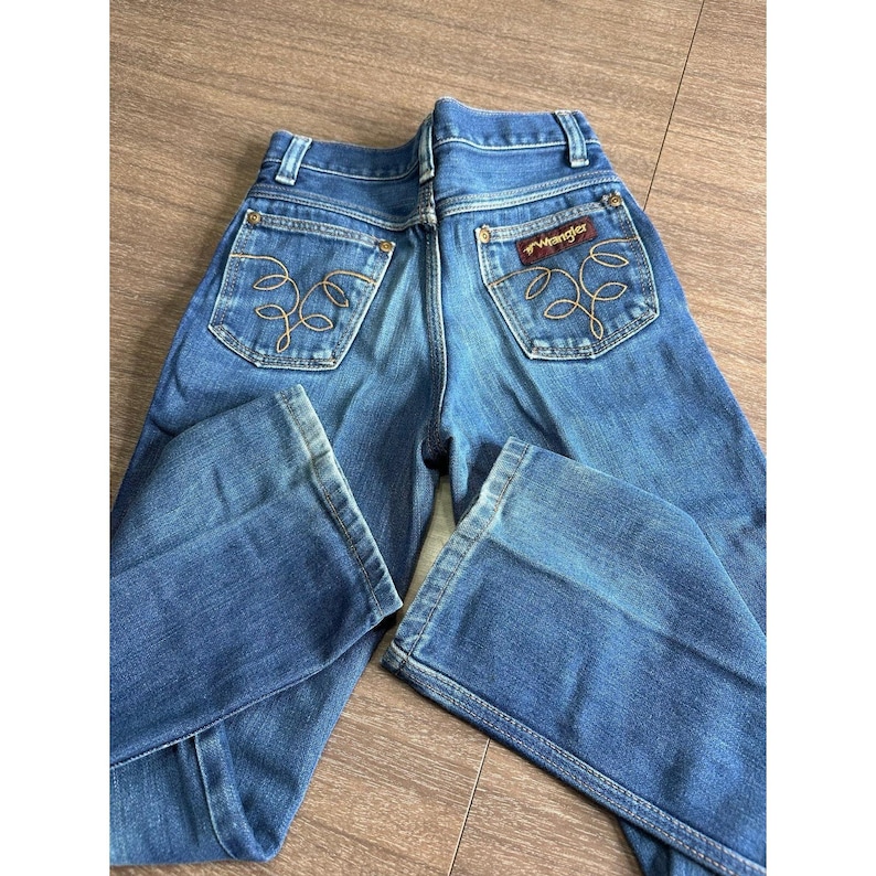 Vintage Wrangler Kids Jeans 10 No-Fault Denims Made in USA 546BPWR image 2