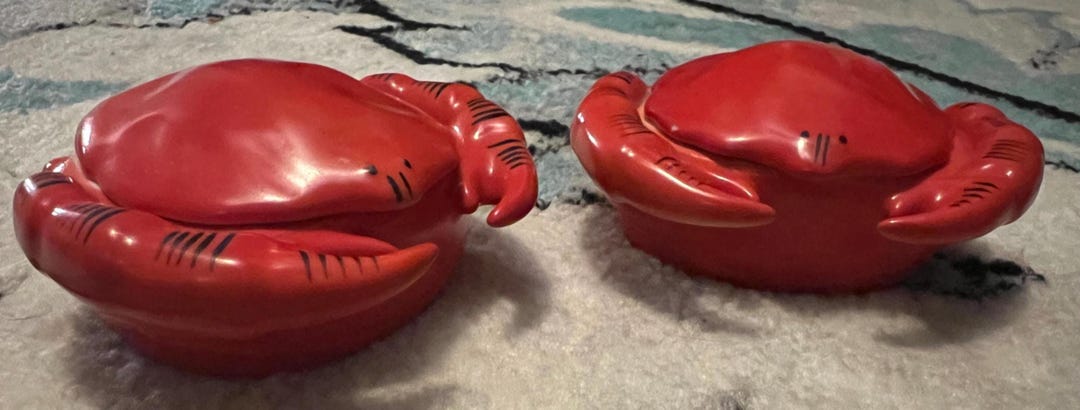 Seashell Ramekins Vintage Crab Shell Ramekin From Czechoslovakia - Etsy