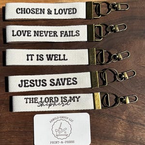 Faith-Based Wristlet Keychains | Christian Gifts | 6” Long