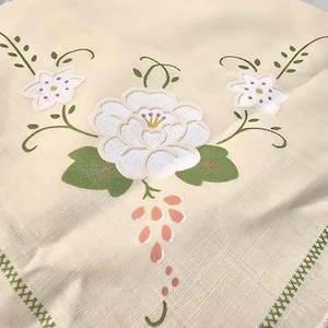 Vintage Block Print Napkin Set with Flower Motif -set of 4