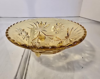 Vintage Anchor Hocking Amber Glass Bowl