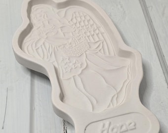 Molde para galletas de cerámica vintage Longaberger - Serie Hope Angel