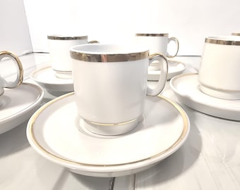Vintage Demitasse cup and saucer-set of 6