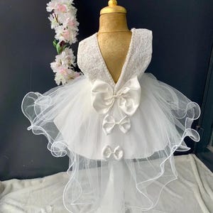 Handmade Lace Baby Dress Set with Bows | 0-4 Months | Newborn Special Occasion Outfit | Multiple Colors