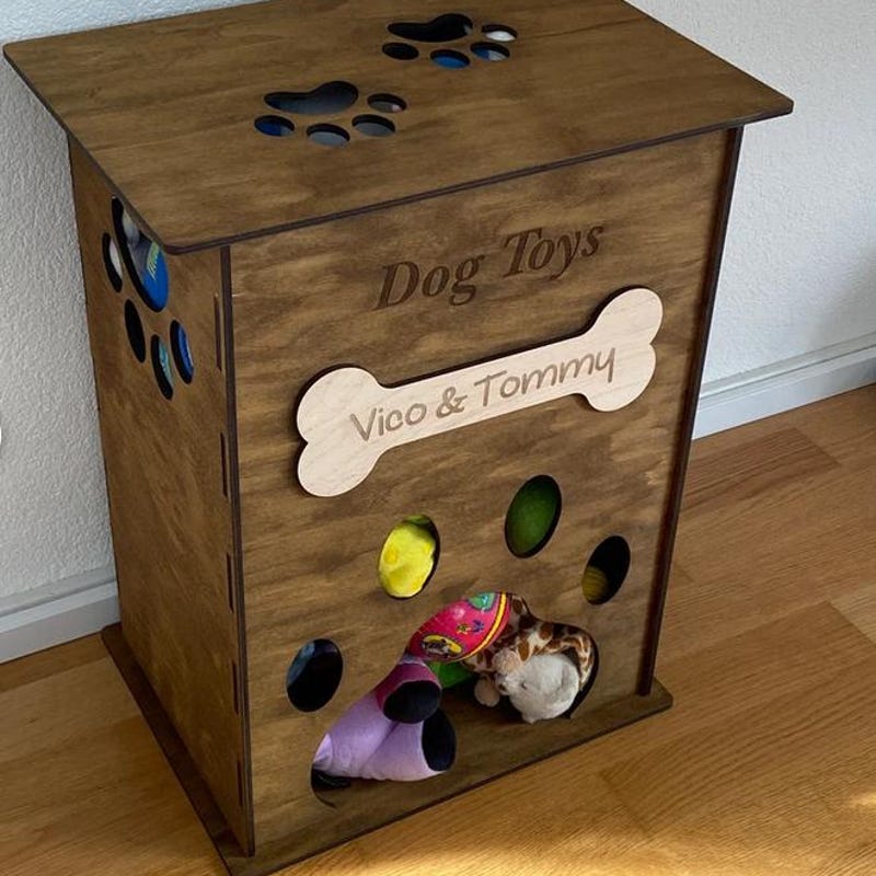 Large Wooden Crate - Etsy - Wooden Dog Crate Toys Pieces