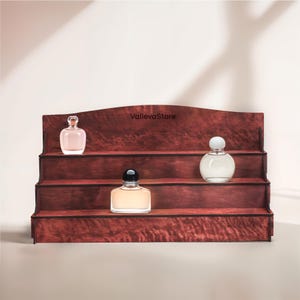 Perfume stand, Cologne organizer, Wood perfume display, Perfume holder, Perfume bottle organizer, Retail display stand, Wooden display stand