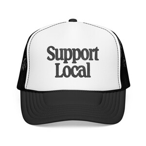 Support Local Foam Trucker Hat | Retro Script Mesh Cap