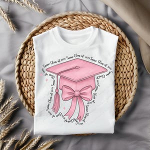 Graduation Senior Coquette Bow PNG - Pink Senior 2025 PNG -Retro Graduation PNG - Senior Class of 2025 png - Senior Mom Png - Digital File