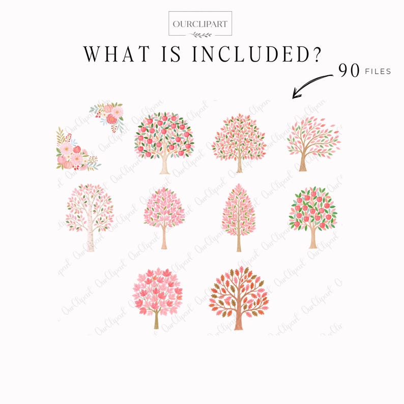 Whimsical Autumn Market watercolor clipart bundle featuring 90 PNG files with flower market stalls, farmers market stands, pumpkins, apples, pies, floral bouquets, trendy women, men and children, cozy storefronts, bakery, boutique, vintage truck, autumn trees, wreaths, floral frames, harvest baskets, and fall decorations on transparent backgrounds.