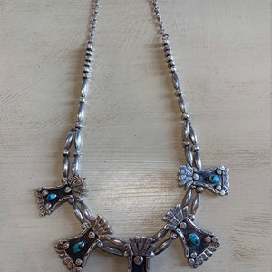 Navajo Sterling Silver and Turquoise Necklace