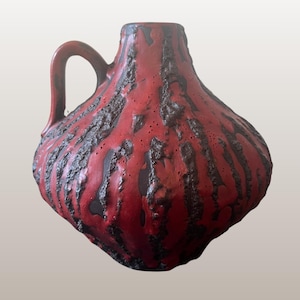 CERAMANO Vintage West German Fat Lava Vase |  Decor &#39;Rubin&#39; | Form No. 242 | WGP | Mid Century | 1960s | 1970s