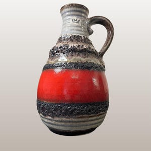 BAY KERAMIK Vintage West German Fat Lava Vase |  Form No. 631-30 | WGP | Mid Century | 1960s | 1970s