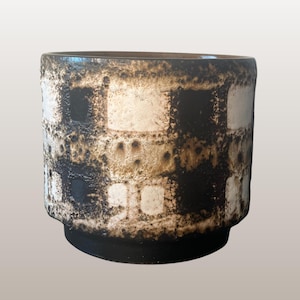 Rare DÜMLER & BREIDEN Vintage West German Fat Lava Plant Pot | Form No. 715-13 | Tartan | WGP | Mid Century Pottery | 1960s | 1970s