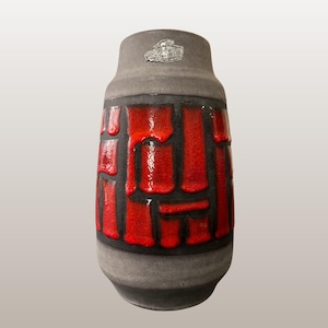 BAY KERAMIK Vintage West German Fat Lava Vase |  Form No. 550-20 | WGP | Mid Century | 1960s | 1970s