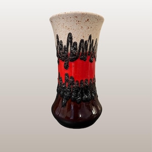 BAY KERAMIK Vintage West German Fat Lava Vase |  Form No. 70-17 | WGP | Mid Century | 1960s | 1970s