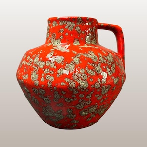 ES KERAMIK (Emons & Söhne) Vintage West German Fat Lava Vase | Decor &quot;Bagdad&quot; | Form No. 821-14 | WGP | Mid Century Pottery | 1960s | 1970s