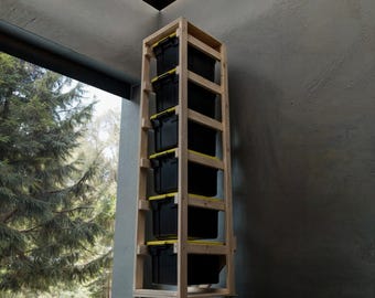 Tote Storage Shelves | rolling tote storage | diy tote storage | storage bin | tote storage | wood working plans | Digital Build Plans