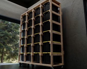 27 Gallon Tote Storage Plans | tote storage | wood working plans | tote rack plans | garage shelving | tote storage shelf | Digital Build