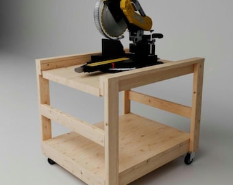 Miter Saw Workbench | wood working plans | workbench plans | miter saw table | miter saw station | miter saw | miter saw bench