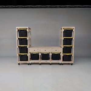 diy-garage-shelves_wooden-tote-rack_rolling-tote-storage